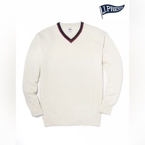 J.Press V-Neck Tipped Sweaters (2)
